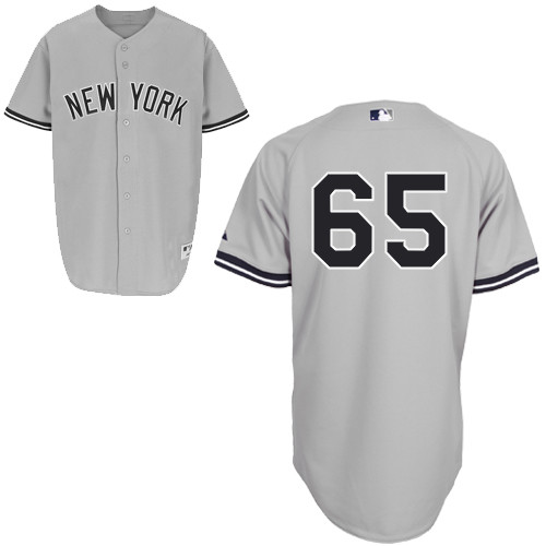 Zoilo Almonte #65 MLB Jersey-New York Yankees Men's Authentic Road Gray Baseball Jersey